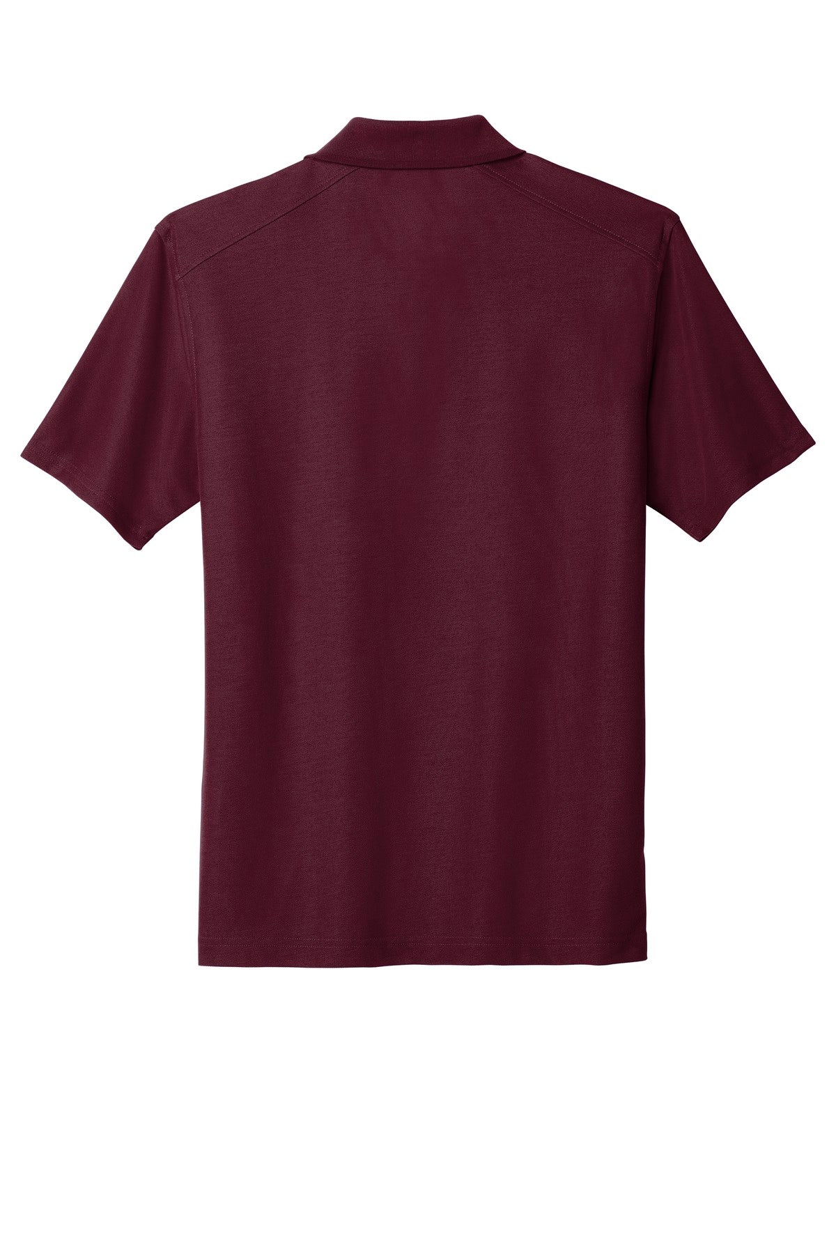 Rear View of Maroon Port Authority EZPerformance Pique Polo. K600
