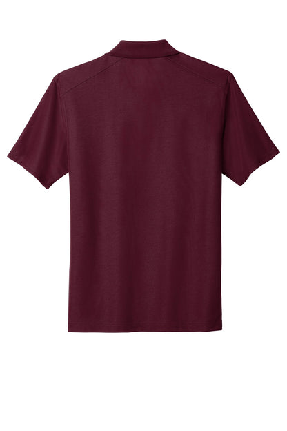 Rear View of Maroon Port Authority EZPerformance Pique Polo. K600