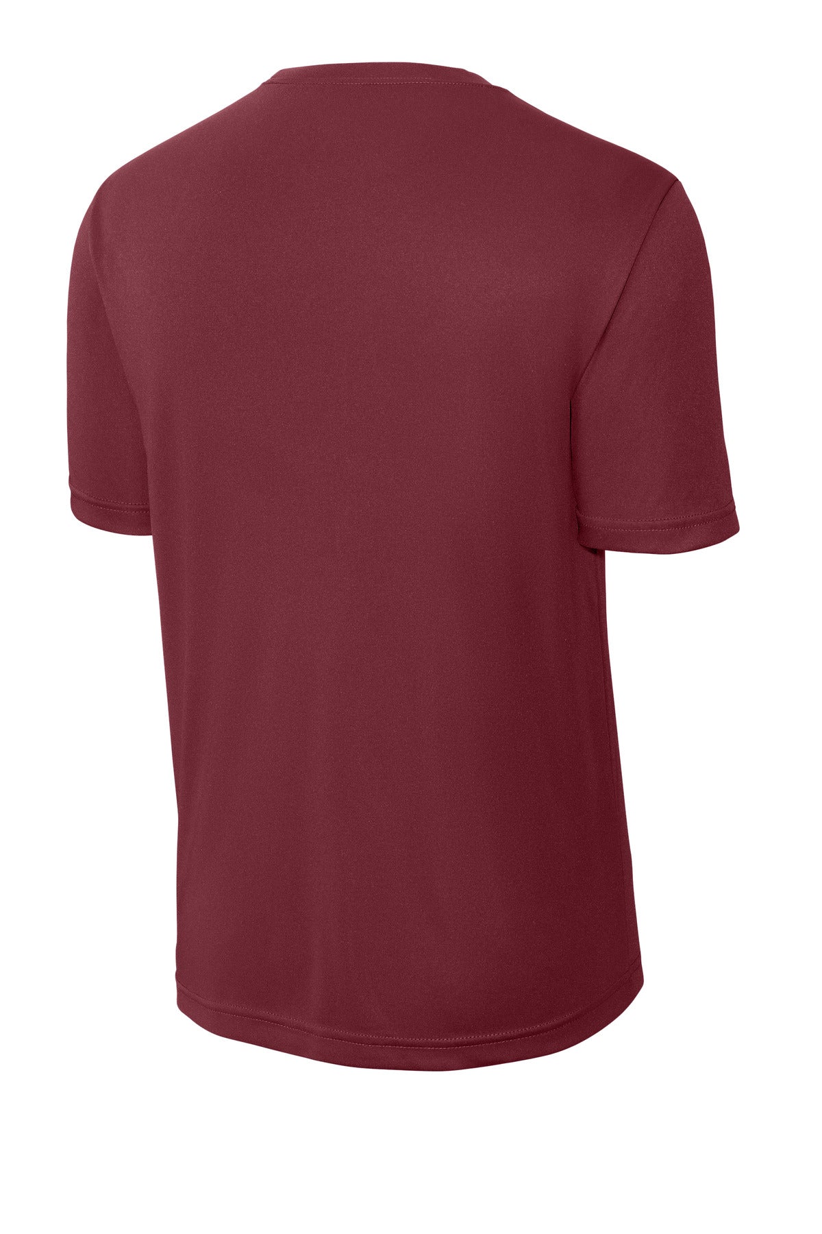Rear View of Maroon Sport-Tek Tall PosiCharge Competitor Tee. TST350