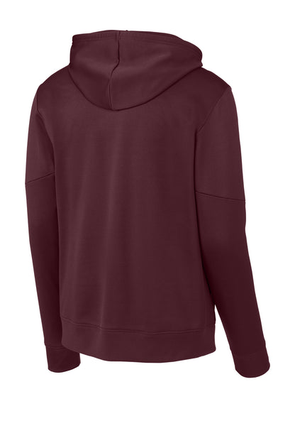 Rear View of Mar/White Sport-Tek Sport-Wick Fleece United Pullover Hoodie ST255