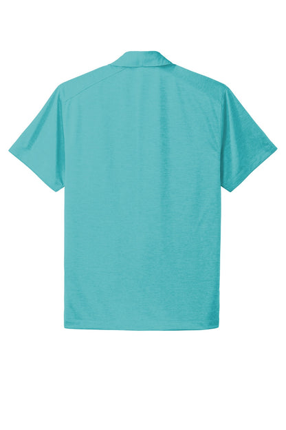 Rear View of Maui Blue Port Authority Digi Heather Performance Polo. K574