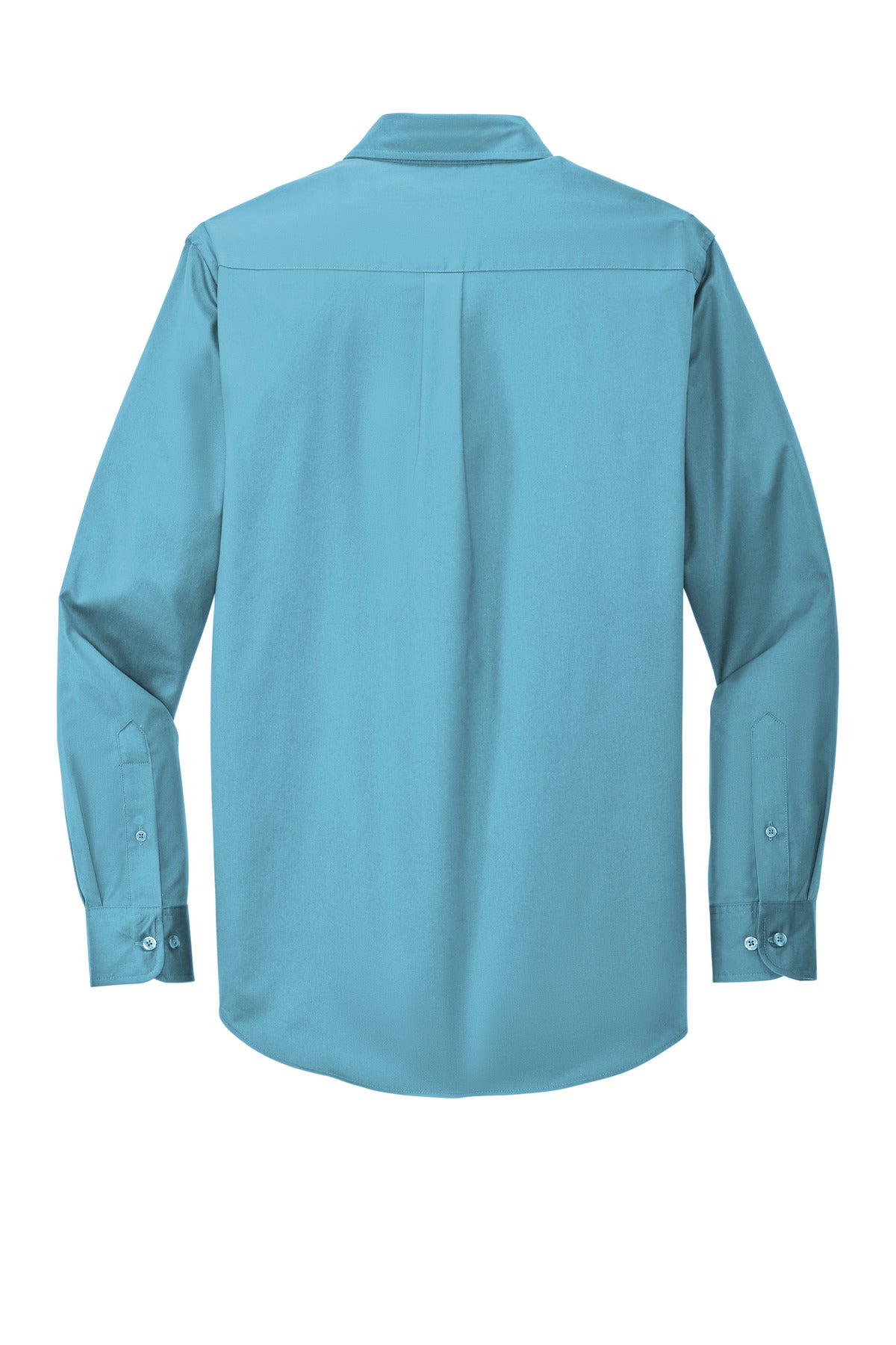Rear View of Maui Blue Port Authority Extended Size Long Sleeve Easy Care Shirt S608ES
