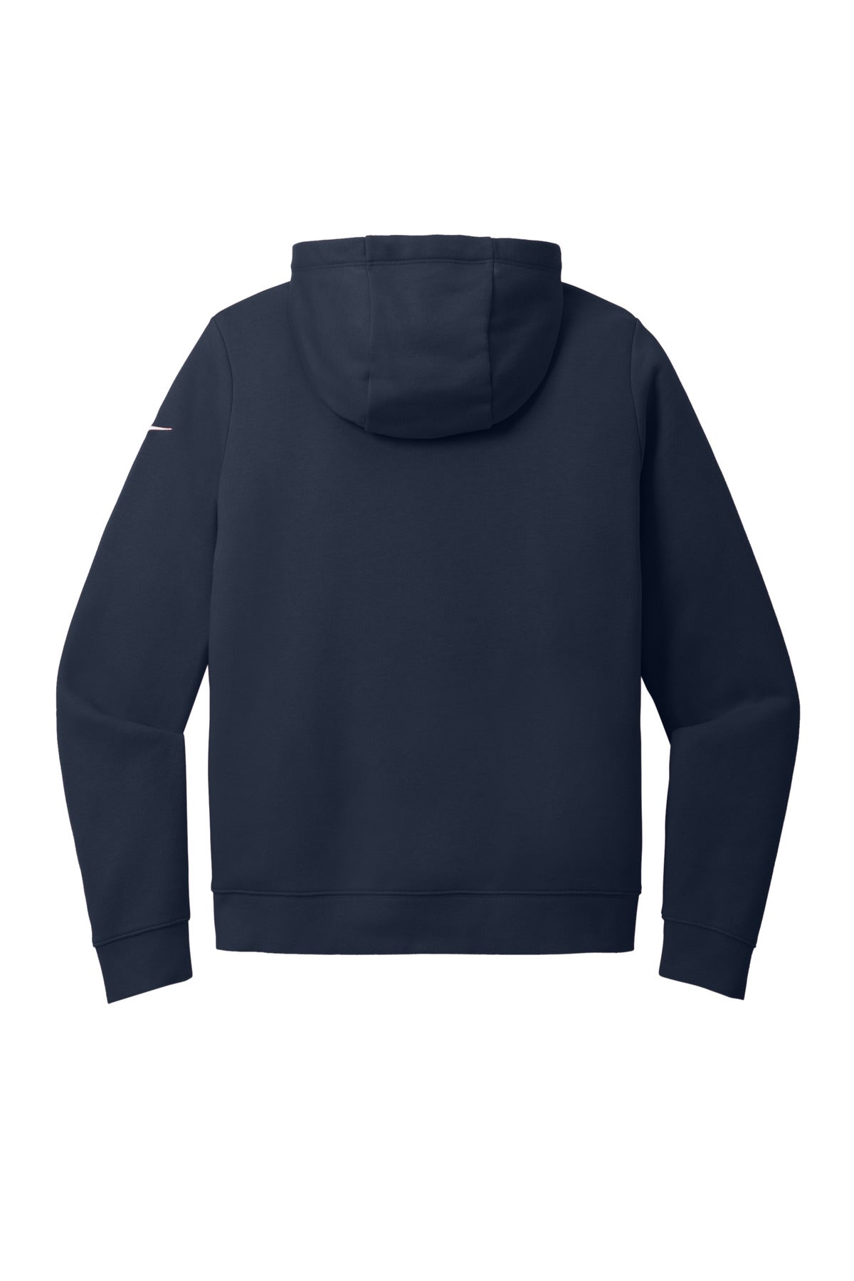 Rear View of MdntNavy Nike Women's Club Fleece Sleeve Swoosh Full-Zip Hoodie NKFD9890