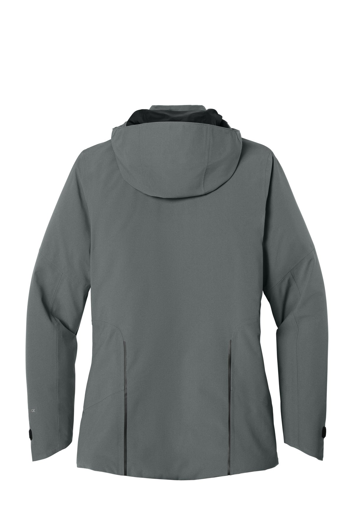 Rear View of Metal Grey Eddie Bauer Women's WeatherEdge Plus Insulated Jacket. EB555