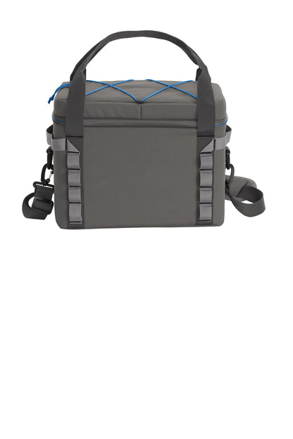 Rear View of Metal Gy/Ex Bl Eddie Bauer Max Cool 24-Can Cooler EB800