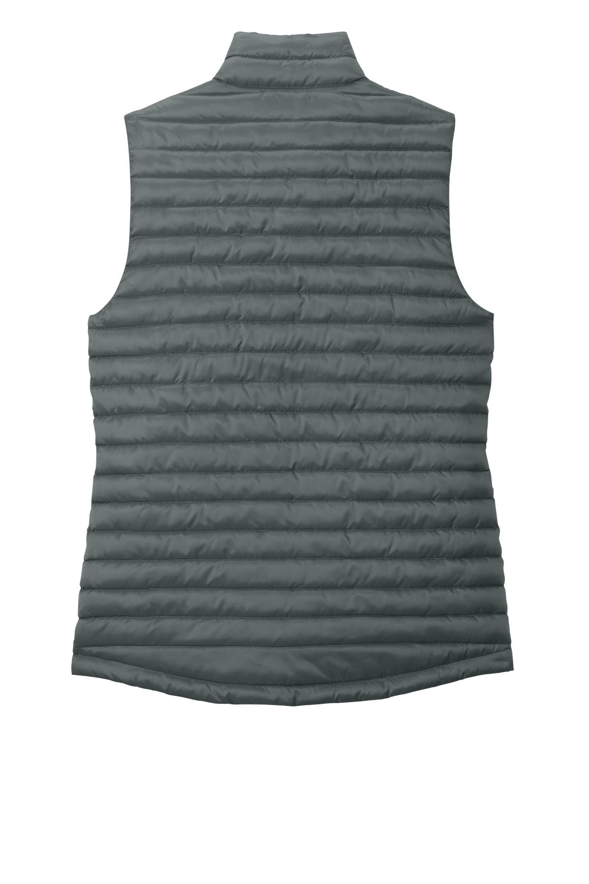 Rear View of MetalGrey Eddie Bauer Women's Packable Quilted Vest EB517