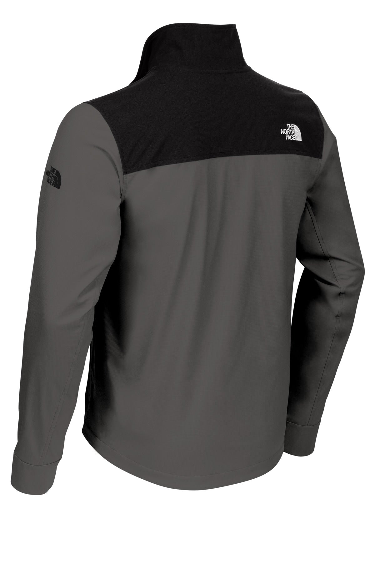 Rear View of Mid Grey The North Face Castle Rock Soft Shell Jacket. NF0A552Z