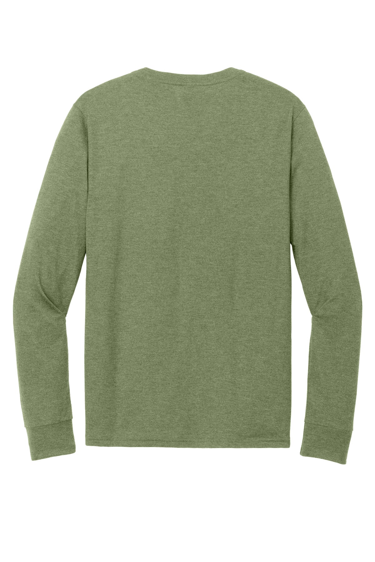 Rear View of MilGrnFst District Perfect Tri Long Sleeve Henley DT145