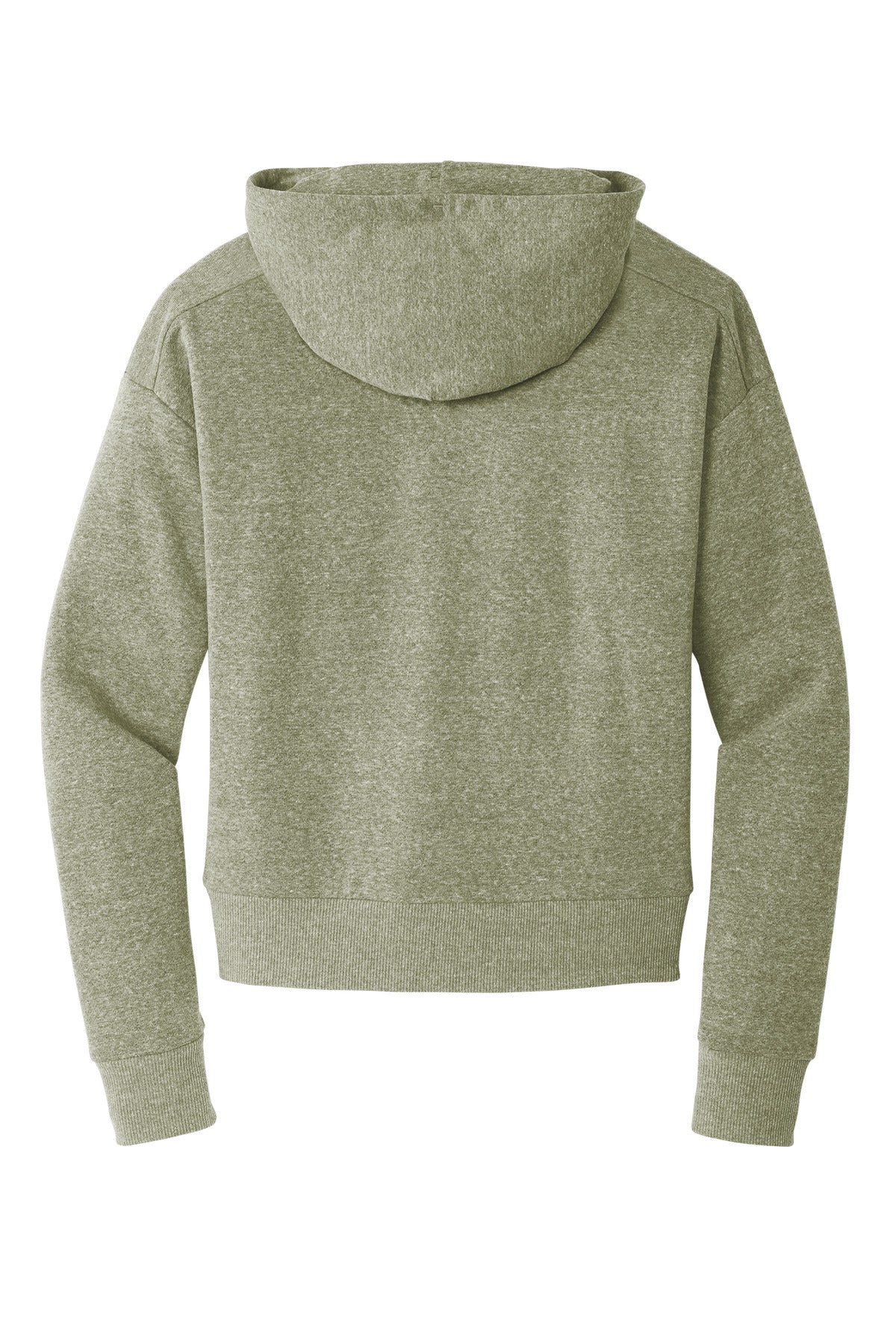 Rear View of MilGrnFst District Women's Perfect Tri Fleece 1/2-Zip Pullover DT1311