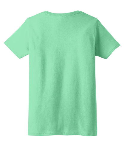 Rear View of Mint Green Gildan Women's Ultra Cotton 100% US Cotton T-Shirt. 2000L