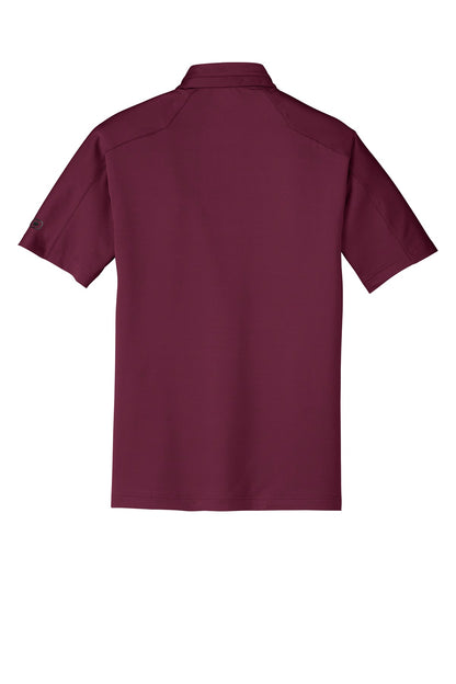 Rear View of Molten Maroon OGIO Linear Polo. OG1030