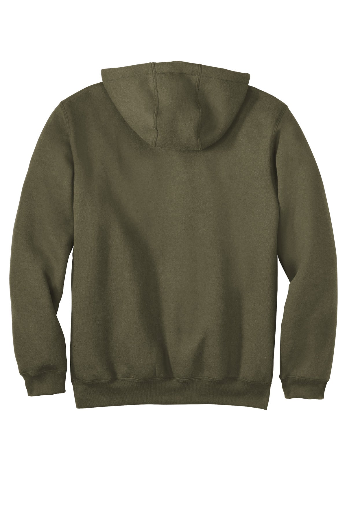 Rear View of Moss Carhartt Tall Midweight Hooded Sweatshirt CTTK121