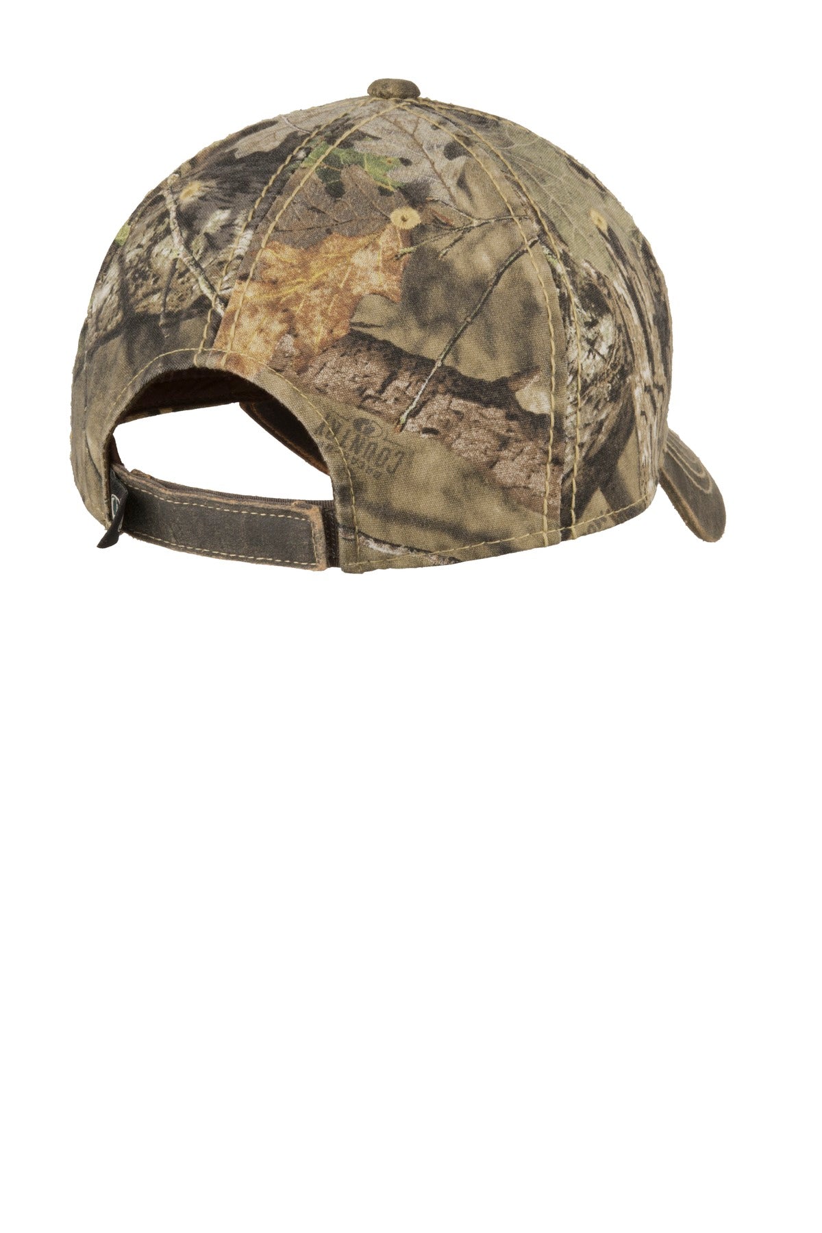 Rear View of Msy Oak BUCtry Port Authority Pigment Print Camouflage Cap. C819