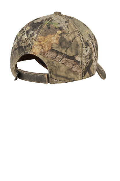 Rear View of Msy Oak BUCtry Port Authority Pigment Print Camouflage Cap. C819