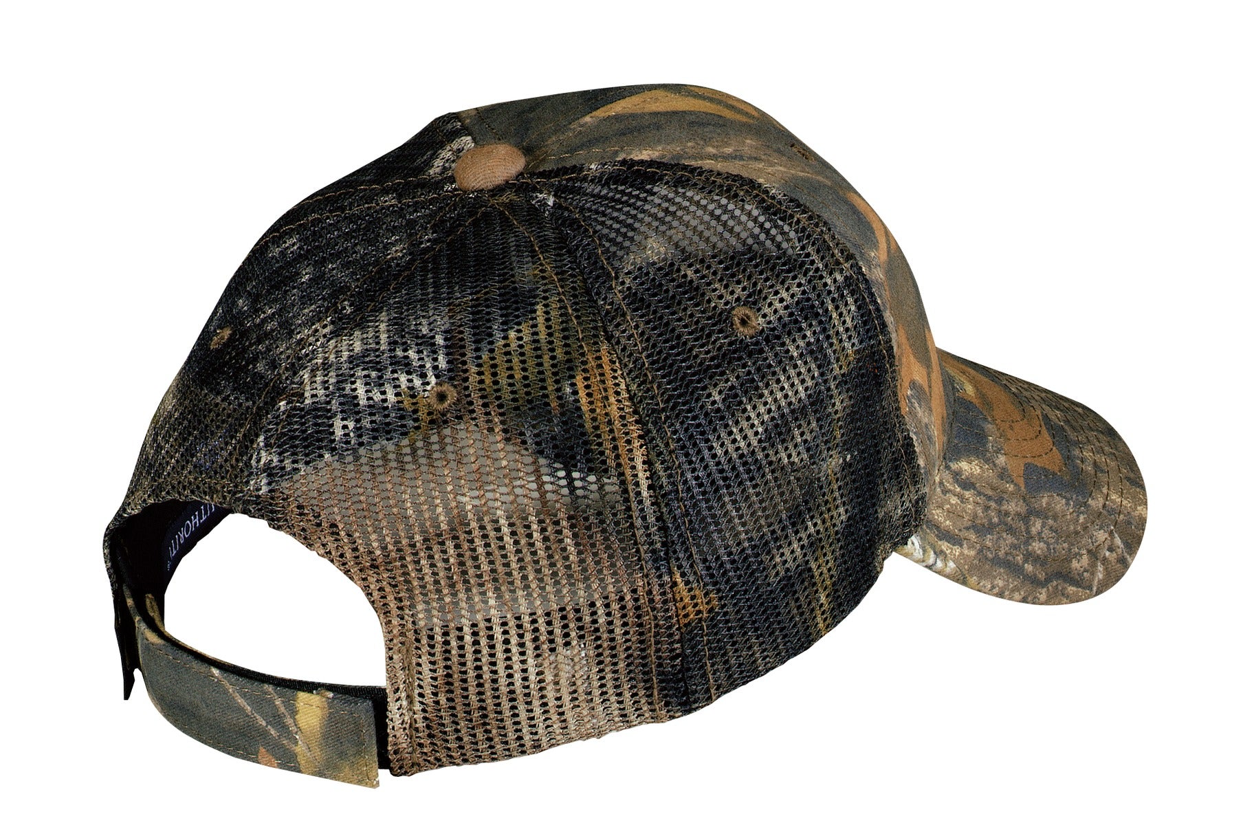 Rear View of MsyOak/NewBkUp Port Authority Pro Camouflage Series Cap with Mesh Back. C869