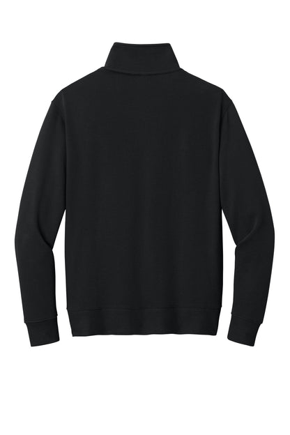 Rear View of MtoriteBlk tentree Women's Space Dye Fleece 1/4-Zip TTCW6108