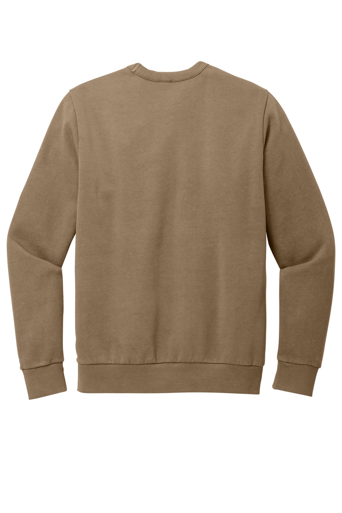 Rear View of Mushroom District Wash Fleece Crew DT2204