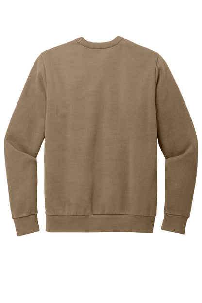 Rear View of Mushroom District Wash Fleece Crew DT2204
