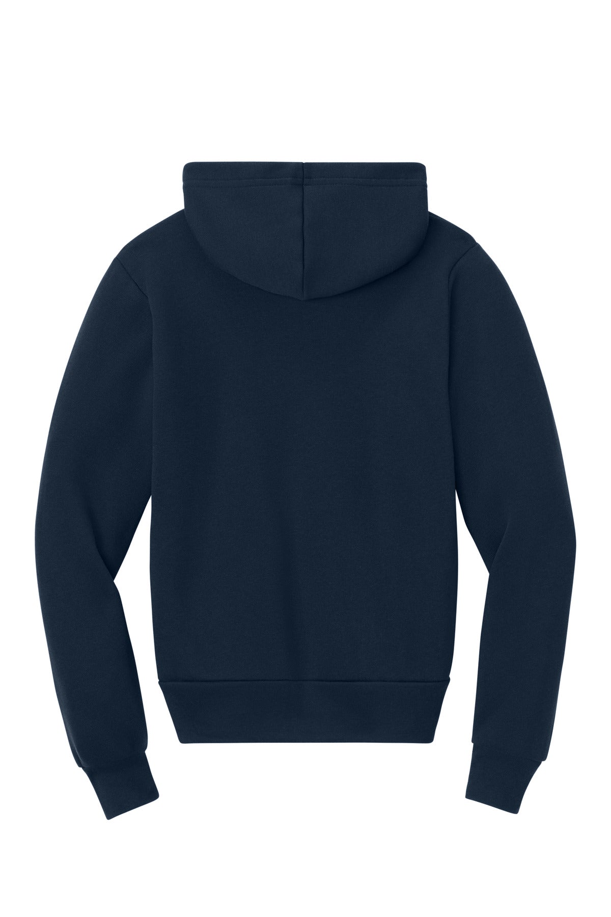 Rear View of Navy BELLA+CANVAS Youth Sponge Fleece Pullover Hoodie BC3719Y