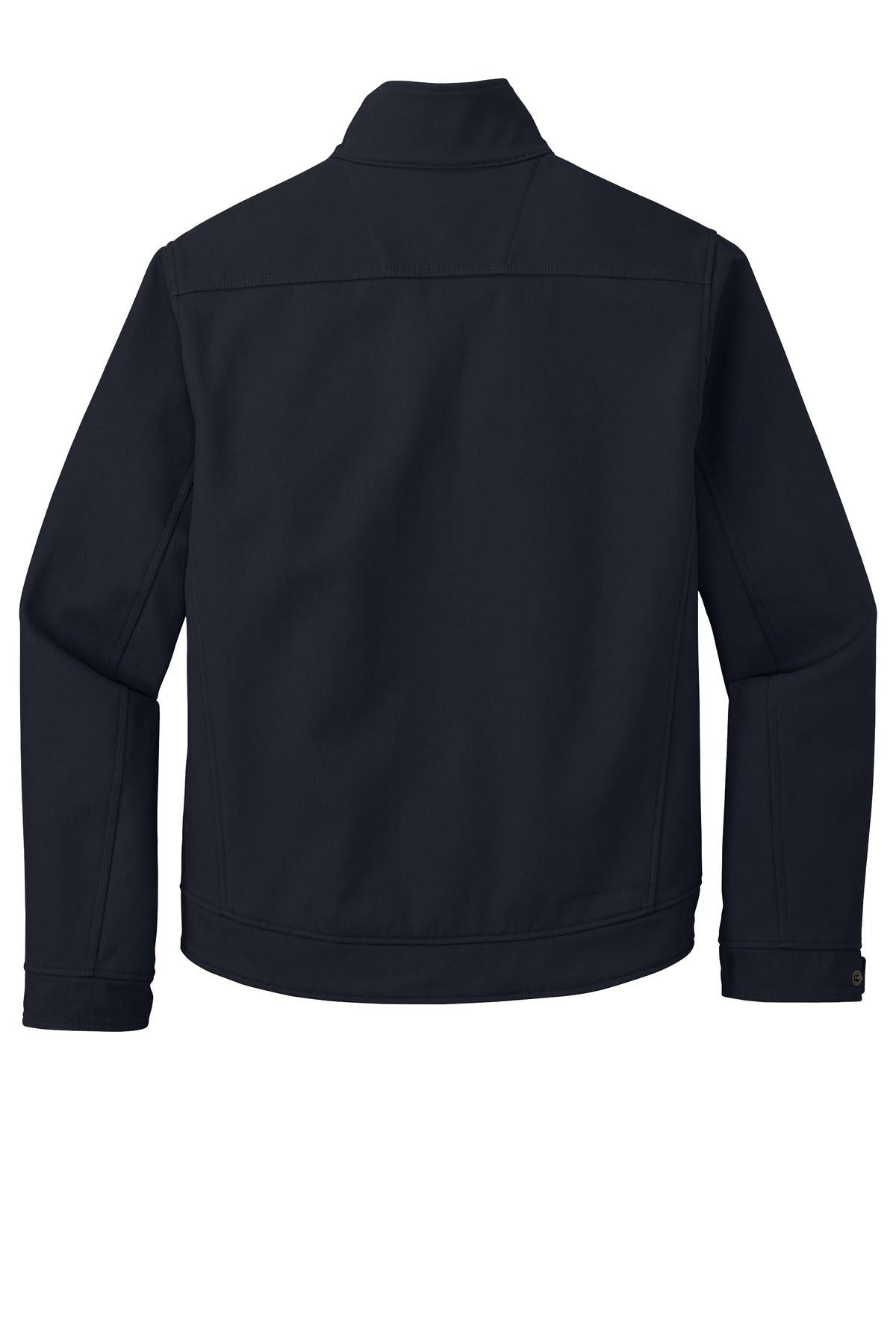 Rear View of Navy Blue CornerStone Duck Bonded Soft Shell Jacket CSJ60