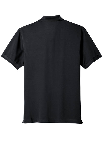Rear View of Navy Blue CornerStone Industrial Snag-Proof Pique Pocket Polo. CS4020P