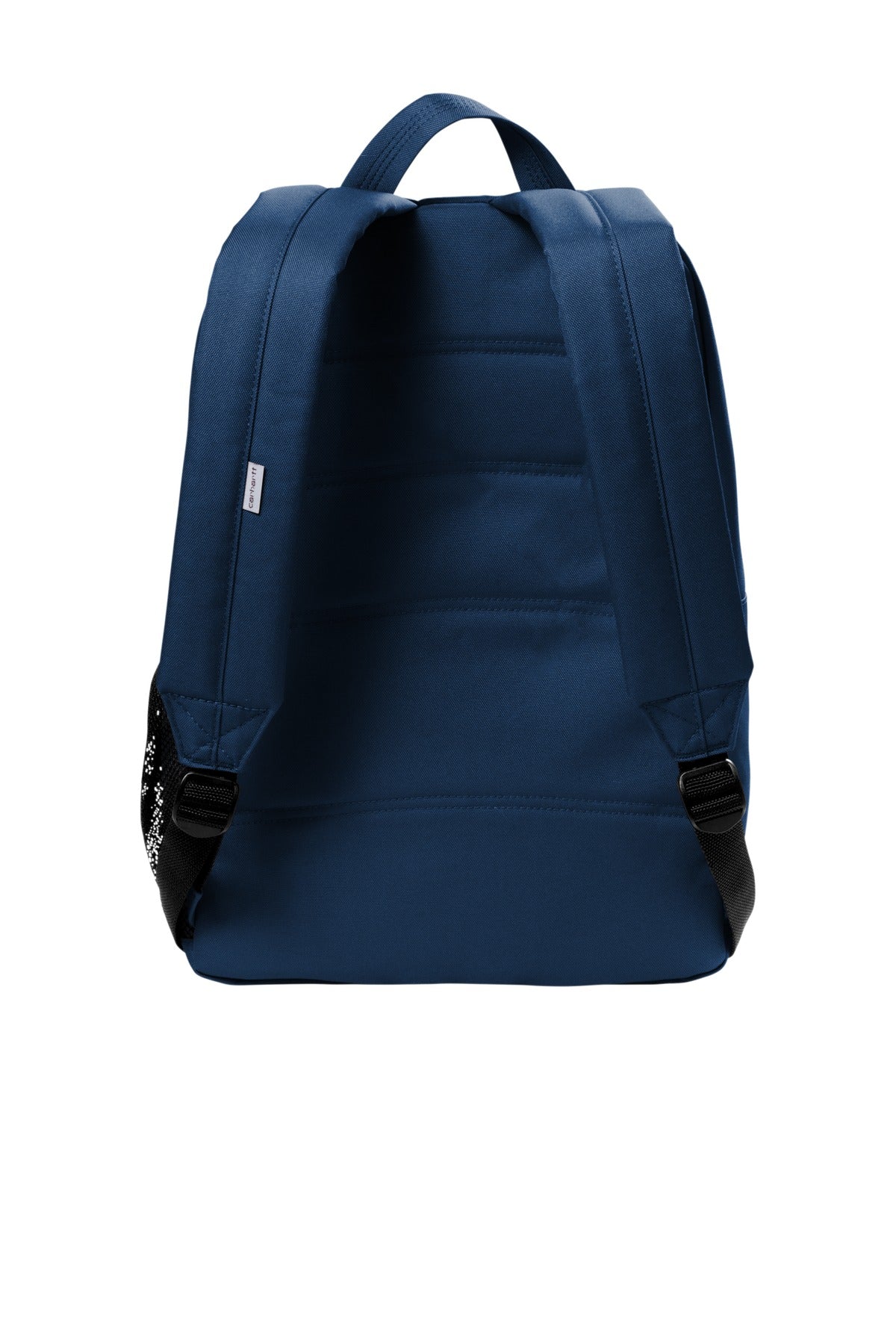 Rear View of Navy Carhartt Canvas Backpack. CT89241804