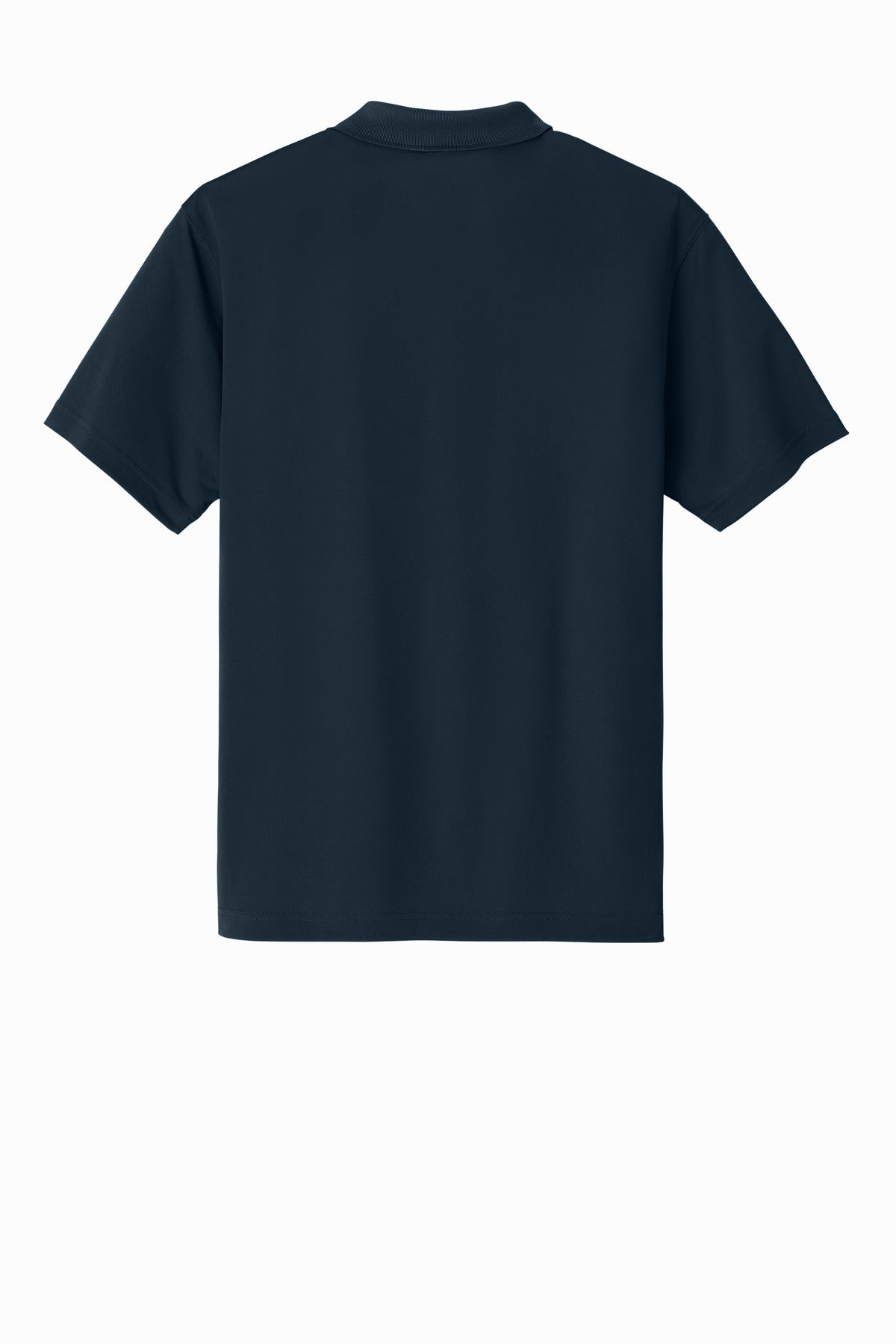 Rear View of Navy Carhartt Force Snag-Resistant Pocket Polo CT106880