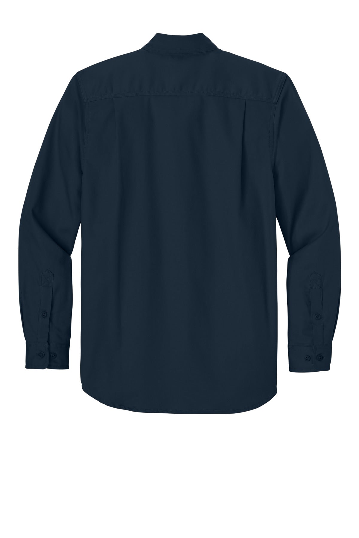 Rear View of Navy Carhartt Rugged Professional Series Long Sleeve Shirt CT106689