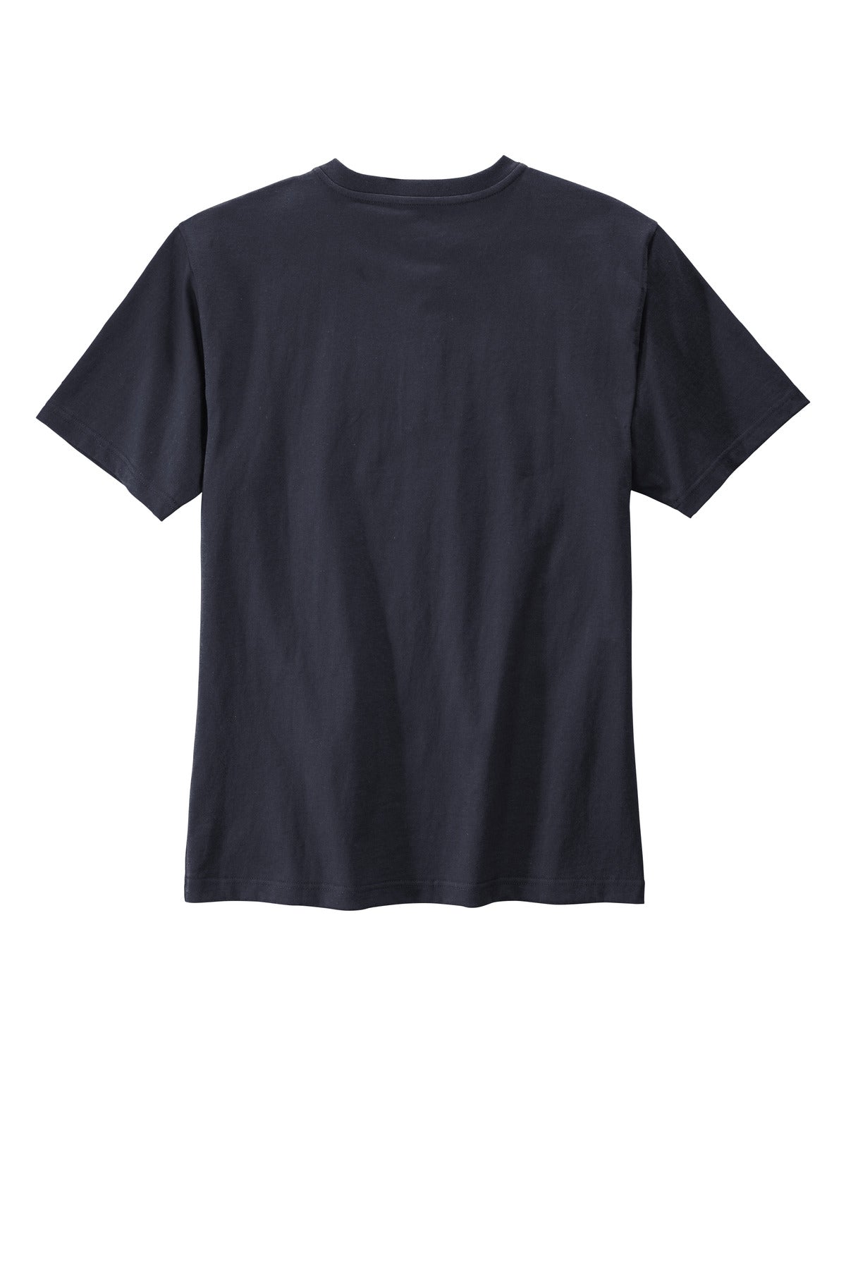 Rear View of Navy Carhartt Short Sleeve Henley T-Shirt CTK84