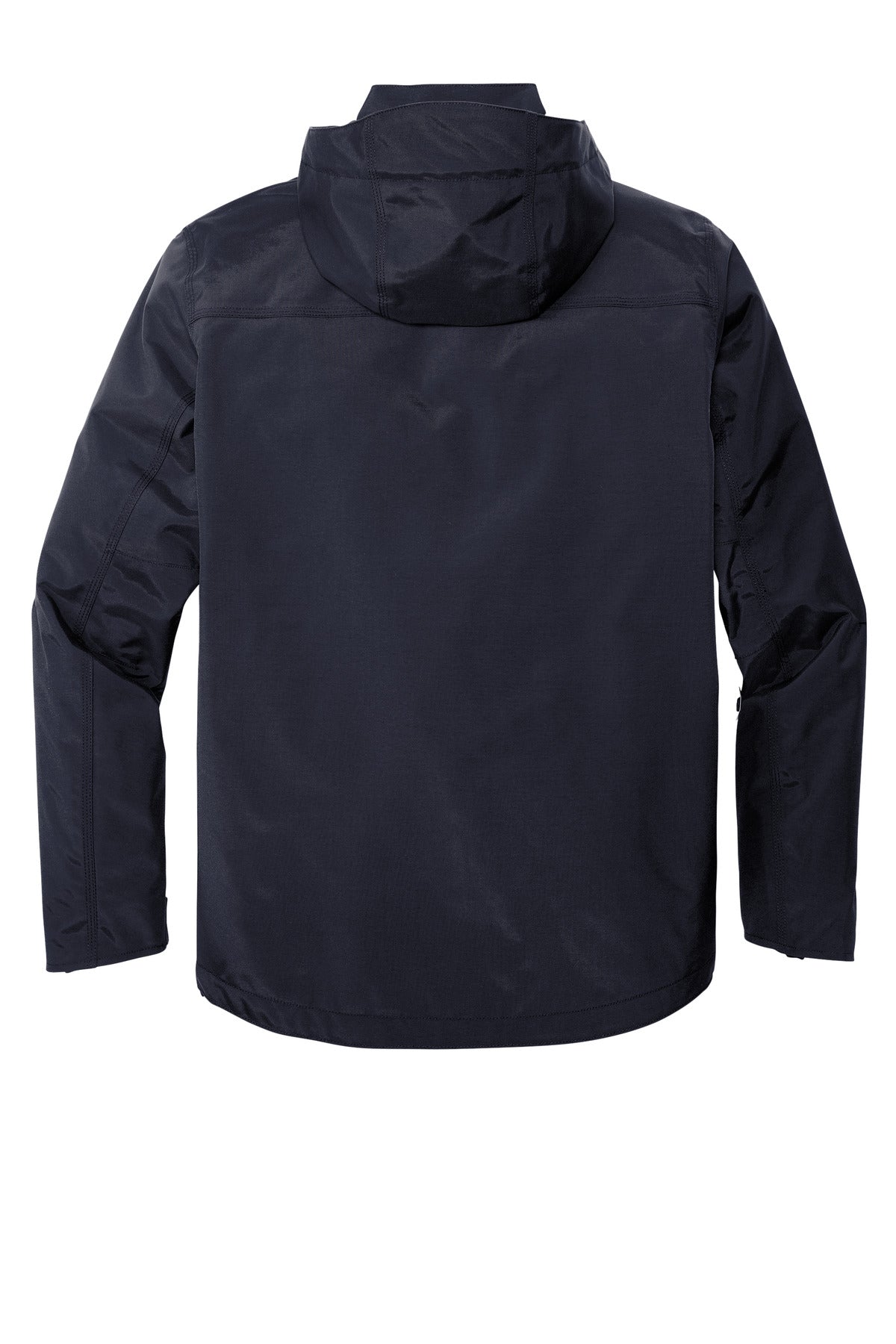 Rear View of Navy Carhartt Storm Defender Shoreline Jacket CT104670