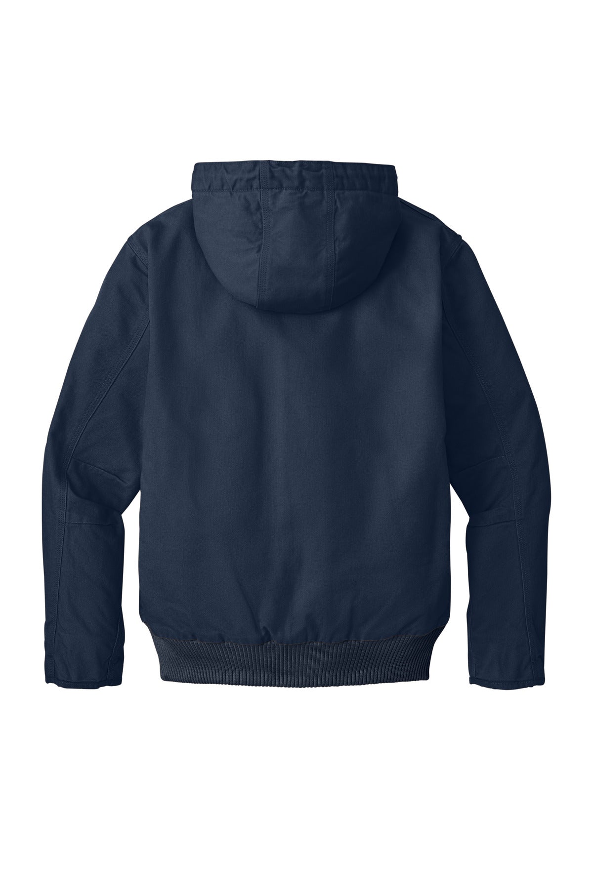 Rear View of Navy Carhartt Washed Duck Active Jac. CT104050