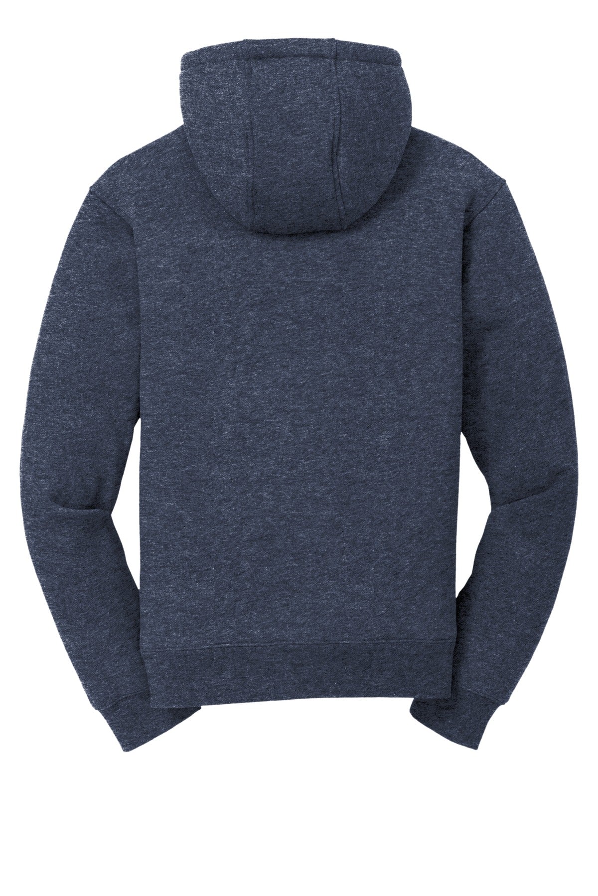 Rear View of Navy CornerStone Heavyweight Sherpa-Lined Hooded Fleece Jacket. CS625