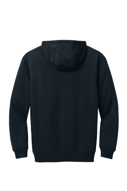 Rear View of Navy CornerStone Tough Fleece Pullover Hoodie CSF630