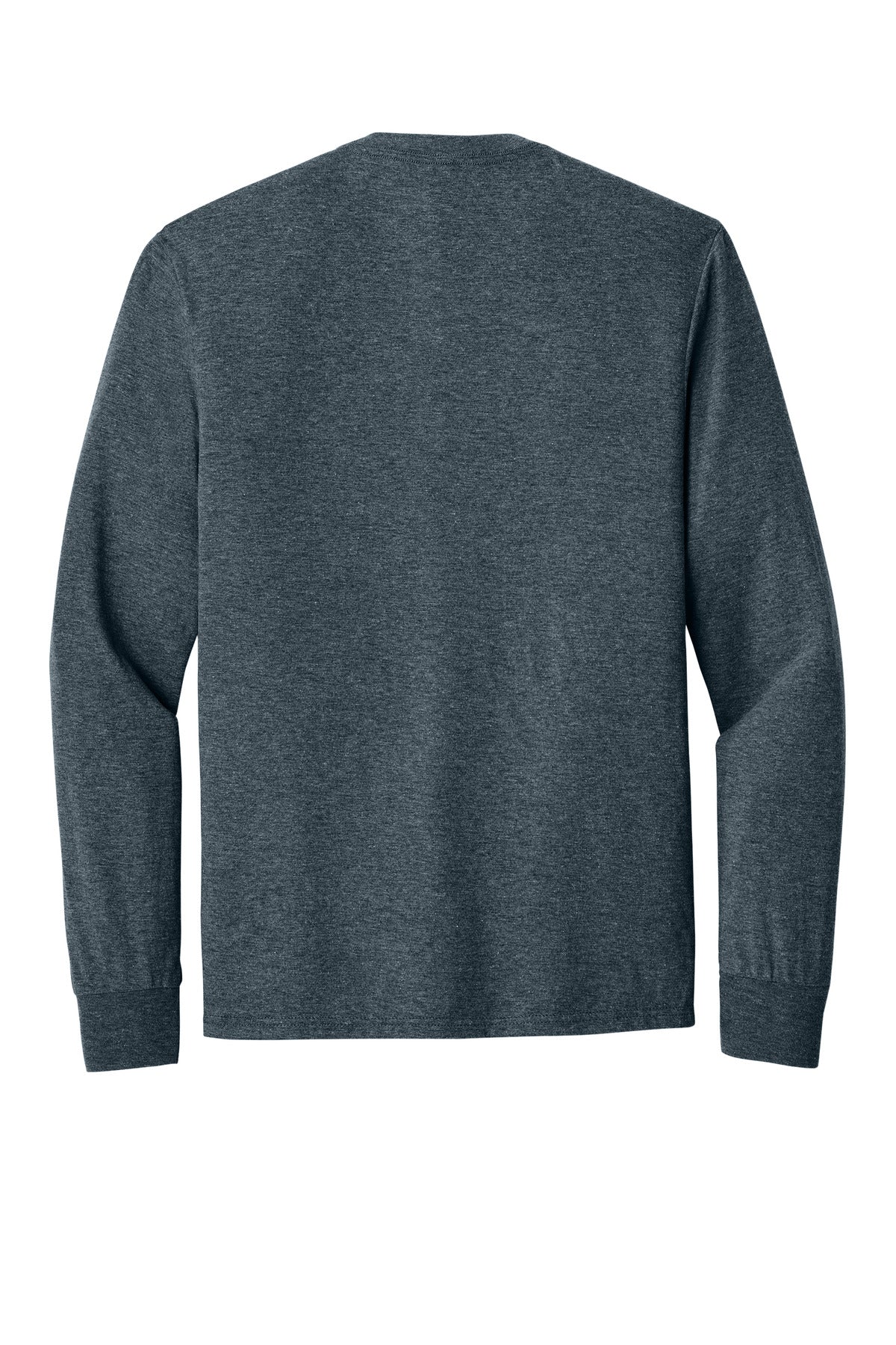 Rear View of Navy Frost District Perfect Tri Long Sleeve Tee . DM132