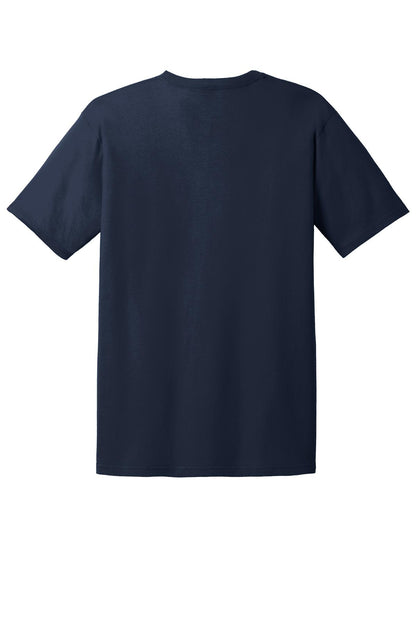 Rear View of Navy Gildan 100% Ring Spun Cotton T-Shirt. 980