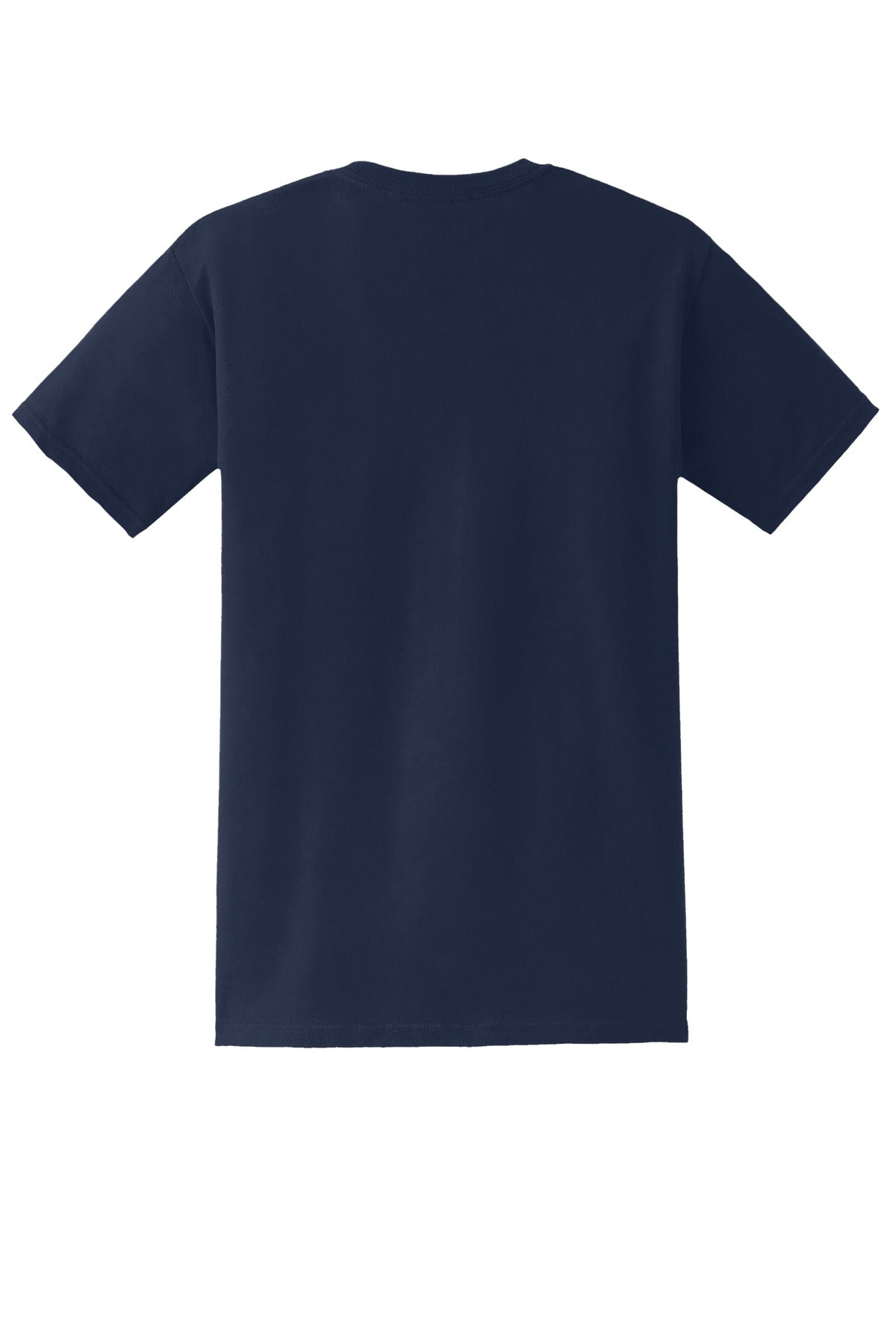 Rear View of Navy Gildan - DryBlend 50 Cotton/50 Poly Pocket T-Shirt. 8300