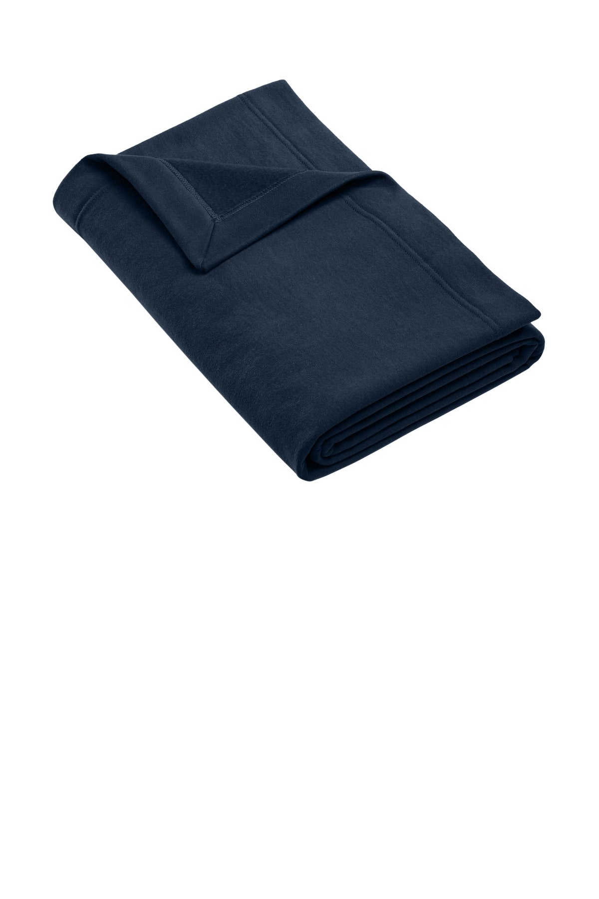 Rear View of Navy Gildan Heavy Blend Fleece Stadium Blanket 18900