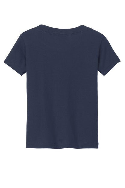 Rear View of Navy Gildan Heavy Cotton Toddler T-Shirt 5100P