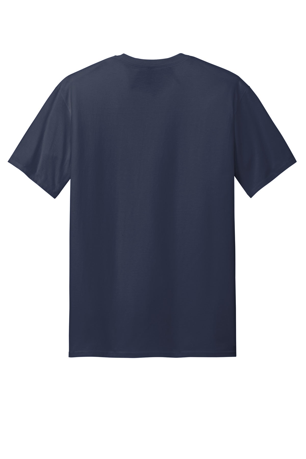 Rear View of Navy Gildan Tall 100% US Cotton T-Shirt 2000T