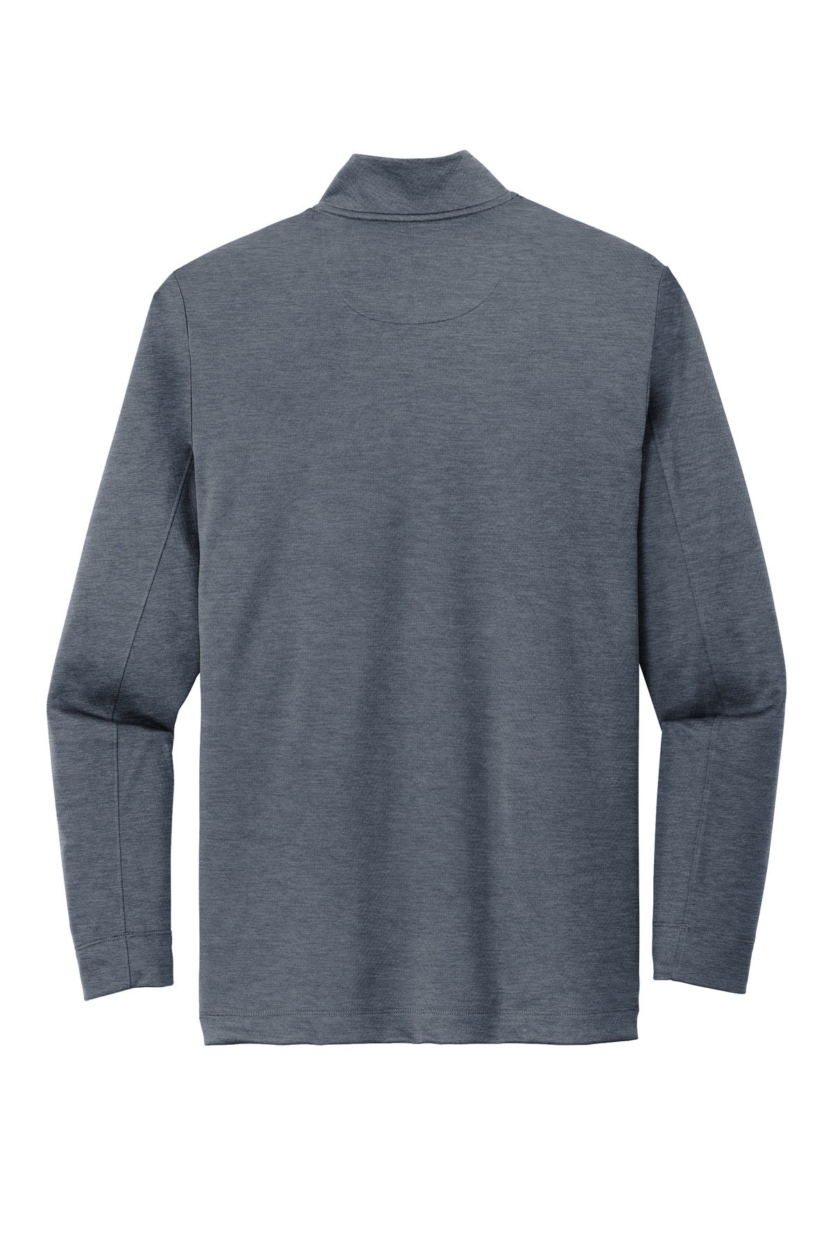 Rear View of Navy Heather Nike Dry 1/2-Zip Cover-Up NKBV6044