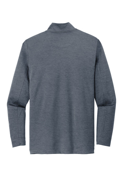 Rear View of Navy Heather Nike Dry 1/2-Zip Cover-Up NKBV6044