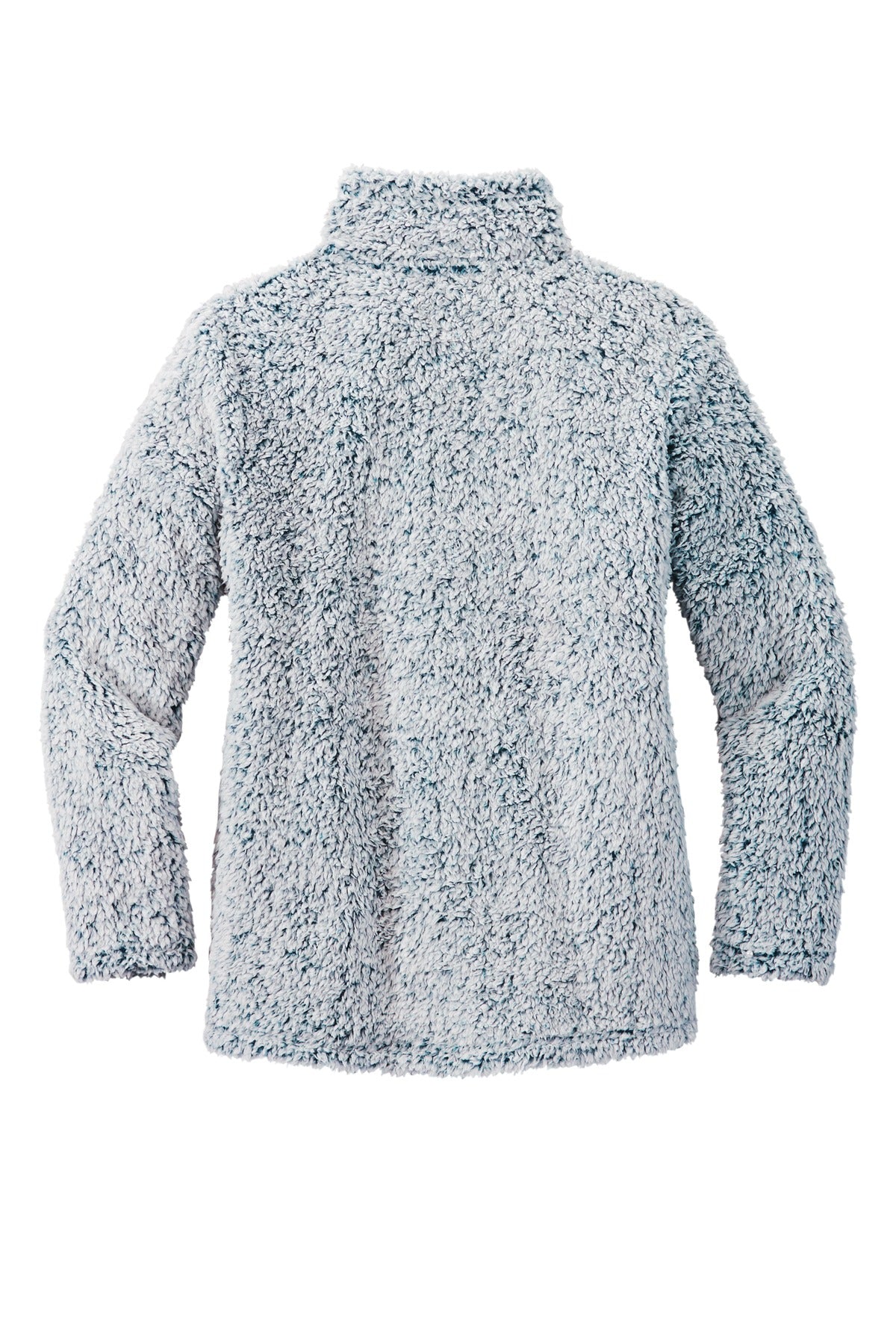 Rear View of Navy Hthr Port Authority Women's Cozy 1/4-Zip Fleece L130