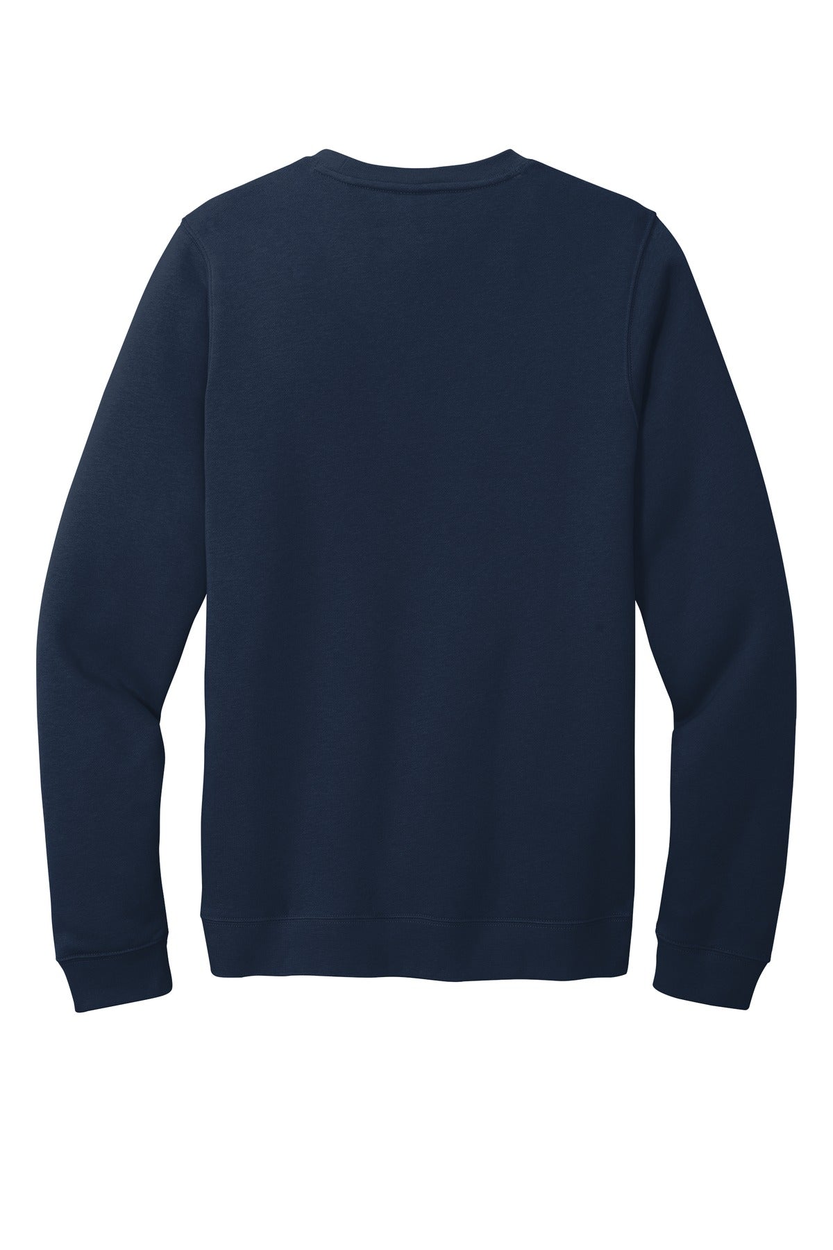 Rear View of Navy Nike Club Fleece Crew CJ1614
