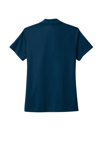 Rear View of Navy Nike Women's Dri-FIT Micro Pique 2.0 Polo NKDC1991
