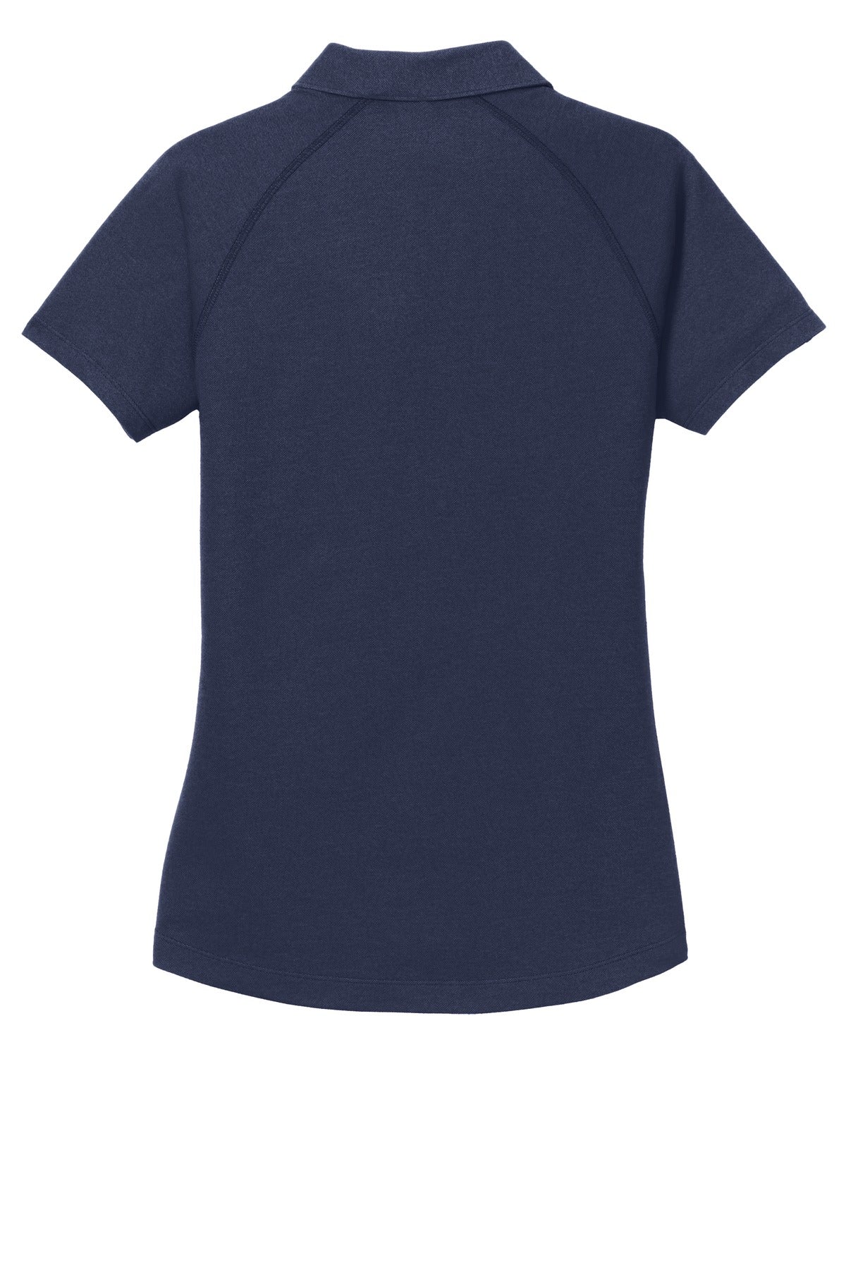 Rear View of Navy OGIO Women's Onyx Polo. LOG126