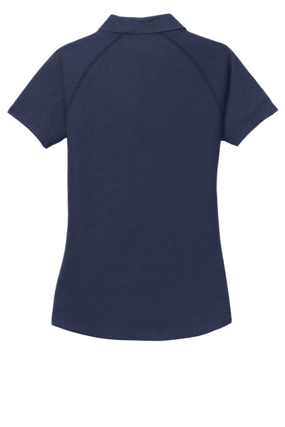 Rear View of Navy OGIO Women's Onyx Polo. LOG126