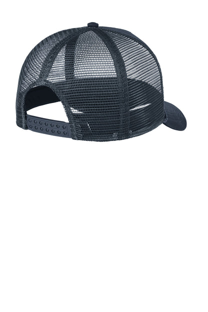 Rear View of Navy Port Authority 5-Panel Snapback Cap. C932
