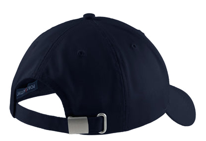 Rear View of Navy Port Authority Easy Care Cap. C608