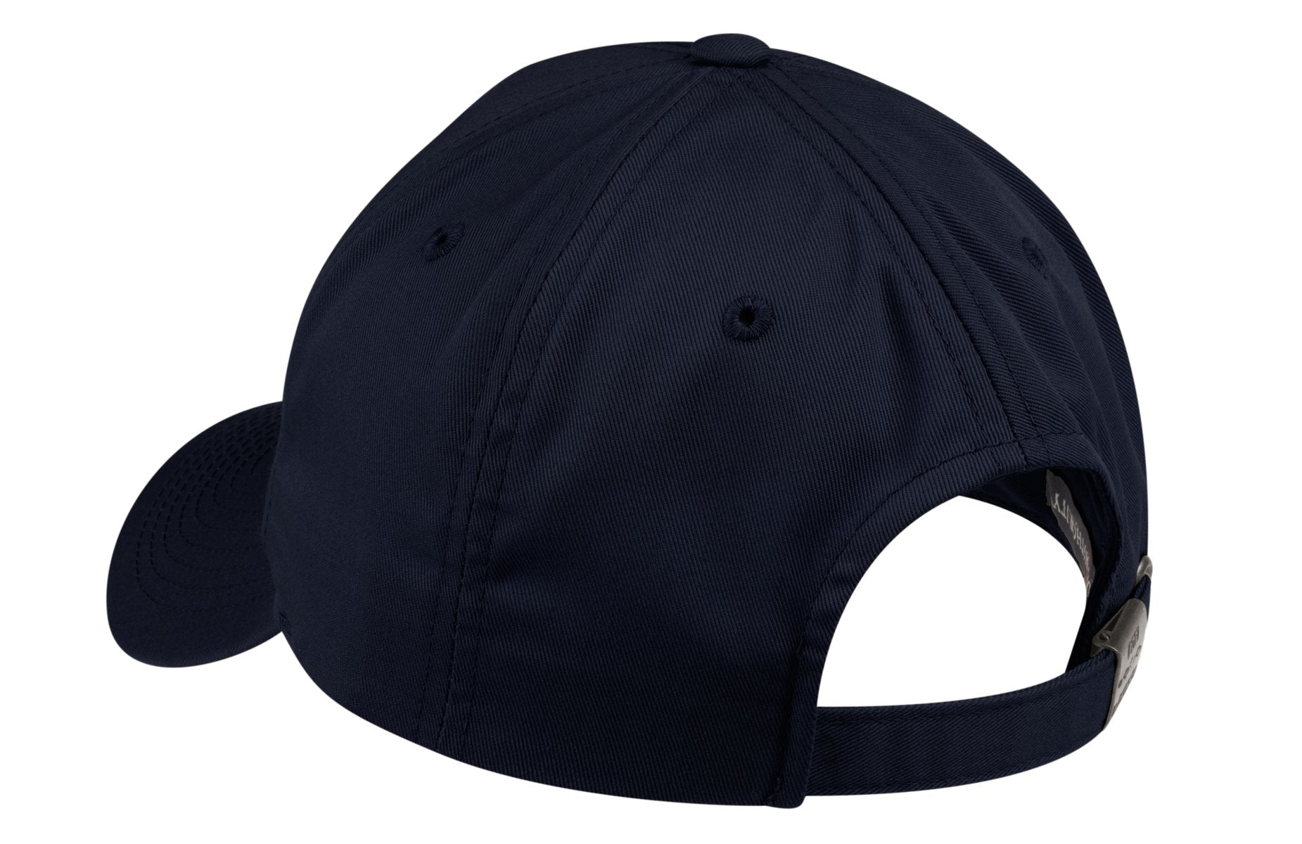 Rear View of Navy Port Authority Fine Twill Cap. C800