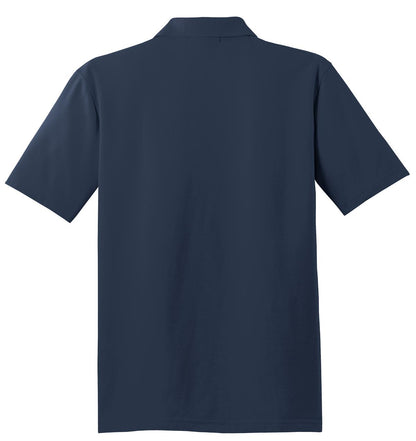 Rear View of Navy Port Authority Stain-Release Polo. K510